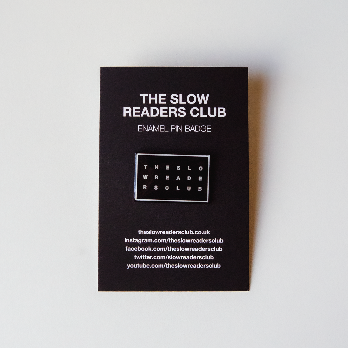 The Slow Readers Club - Logo Enamel Pin Badge - Black