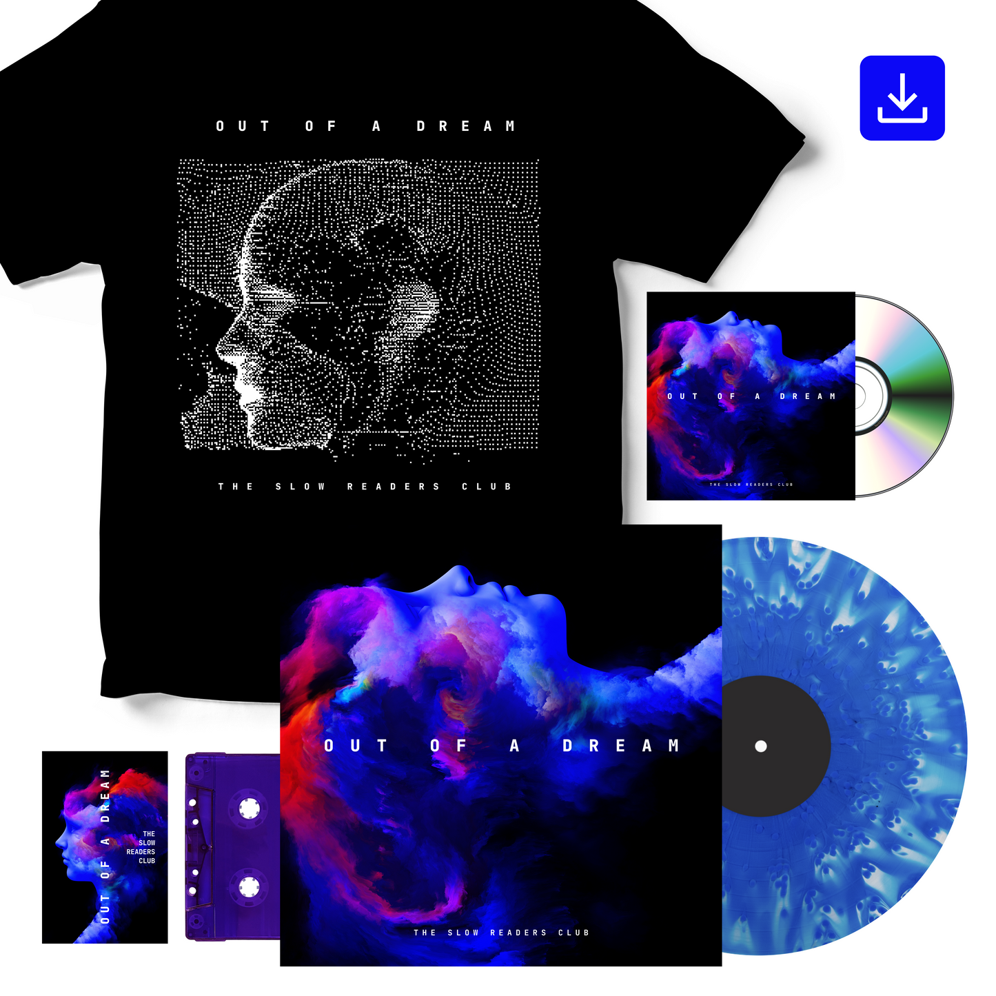 The Slow Readers Club- ‘Out Of A Dream’ Bundle - Cloudy 12" Disc + CD + Cassette + Tee Shirt + Digital Download