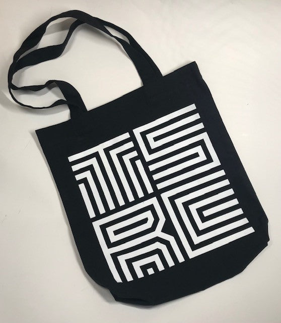 The Slow Readers Club - Logo Tote Bag - White on Black