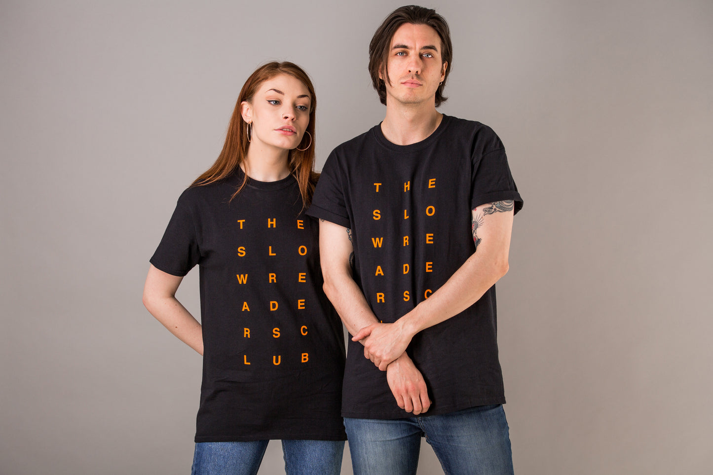 The Slow Readers Club - Vertical Logo T-Shirt - Black